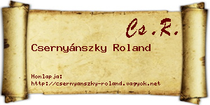 Csernyánszky Roland névjegykártya